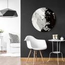 Tableau sur alu-Dibond rond Milk & Coffee