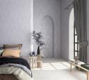 Non-woven tapet i beton-look ensfarvet lilla tekstur 