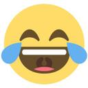 Muursticker Emoji Tears Of Joy
