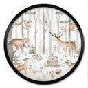 Póster Aventura con animales del bosque - Kvilis - Redondo