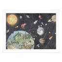 Poster zonnestelsel met planeten en aarde - Ms Tiff