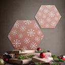 Hexagon - Alu-Dibond kobber og snefnug