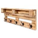 Wandgarderobe Kleiderhaken aus Kiefernholz - 110x42 cm