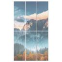 Separador de ambientes, biombo, pantalla de privacidad colgante Paisaje otoñal en el pico Triglav
