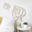 Decoración en madera chopo - hoja de abedul curvada