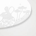 Akrylglasbillede, vinduesbillede til at hænge Hare i blomsterengen - Rund