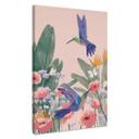 Canvasbillede To kolibrier på den farverige blomstereng - Goed Blauw