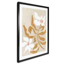 Póster de flores blancas y hojas doradas - Arty Guava