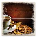 Tableau sur bois - Set Café (tryptique)
