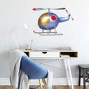 Wallsticker - Michel Agullo - Helikopter Blå