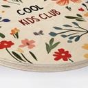 Billede af træ Cool Kids Club Farverige blomster - Treechild - Rund