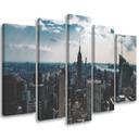 5 stykke lærredstryk, New York City Panorama