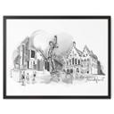 Póster Fráncfort - Blanco y negro - Love your City