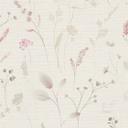 Engblomsttapet rosa beige hvid - Ikke-vævet tapet med blomstret akvarel-look