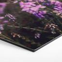 Sekskantet Billede af lilla lyngblomst i varmt lys - Annie - aluminium dibond