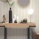 PVC-frit non-woven tapet med striber og metallic-effekt i guld