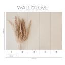 Pampasgræs tapet beige natur 3,75 x 2,50 m - Ikke-vævet tapet boho stil moderne