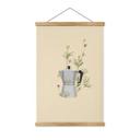 Póster de tela Frida Floral Studio - Mocha Floral