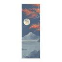Póster de tela Luna llena sobre la cima del Fuji-san - Roze - Panorama