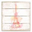 Cuadro de madera La Tour Eiffel acuarela - 40x41,5 cm