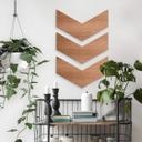 Décoration en bois - Flèches de signalisation (3 pièces) - Placage d'acajou