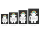 Fototapet, børnehave tapet regnbue robot Sleep Laugh Create - Treechild