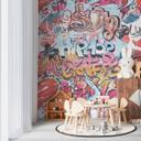Graffiti hip-hop street art tapet farverigt - Fototapet til ungdomsværelse, der kan udvides
