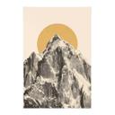 Póster de tela sol detrás de montaña - Bodart