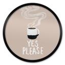Póster Taza de café caliente por la mañana - EMELIEmaria - Redondo