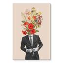 Akrylbillede Mand i jakkesæt med vilde blomster - Frida Floral Studio
