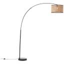 Bogenstandleuchte Toni, beige, 200 x 160 cm, Rattan Innenleuchte