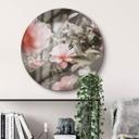 Tableau sur verre Annie - Roses - Rond