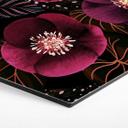 Sekskantet billede Blomster i lilla toner - Anis-illustration - Aluminium dibond