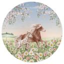 Wallsticker til børneværelset Heste i blomsterengen - Kikki Belle - Rund