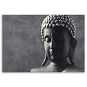 Canvasbillede, Buddha på grå baggrund