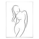 Póster Lineart - La silueta de una mujer