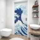 Dørfilm Den store bølge i Kanagawa - Hokusai - Selvklæbende dørdekoration