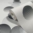Polkaprikket tapet, non-woven tapet Novamur Yvi hvid