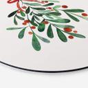 Vægcirkel Kristina - Mistletoe Christmas – print på aluminium (Alu-Dibond)
