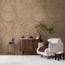 Ikke-vævet tapet 3D cirkler beige brun mat udtrækkelig 1,59 x 2,80 m ikke-vævet tapet vægmaleri