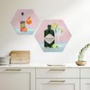 Hexagon Dibond Gin og tonic-cocktail - Lizde