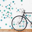 Muursticker set stippen - Grijs (50 stickers)