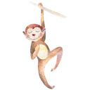 Sticker mural Kvilis - Singe suspendu