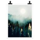 Póster SpaceFrog Designs - Bosque brumoso