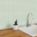 Azulejos Adhesivos filigrana en espiga - menta - lote de 12
