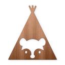 Decoración en madera caoba - Tipi - Oso