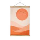 Tekstil plakat Harmonisk landskab orange - Kubistika