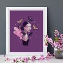 Póster Korenkova - Boho Girl 1 morado