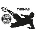Muursticker + Naam Bayern Munchen Voetballer 01