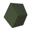 3D Hexagon Alu-Dibond - Mørkegrøn